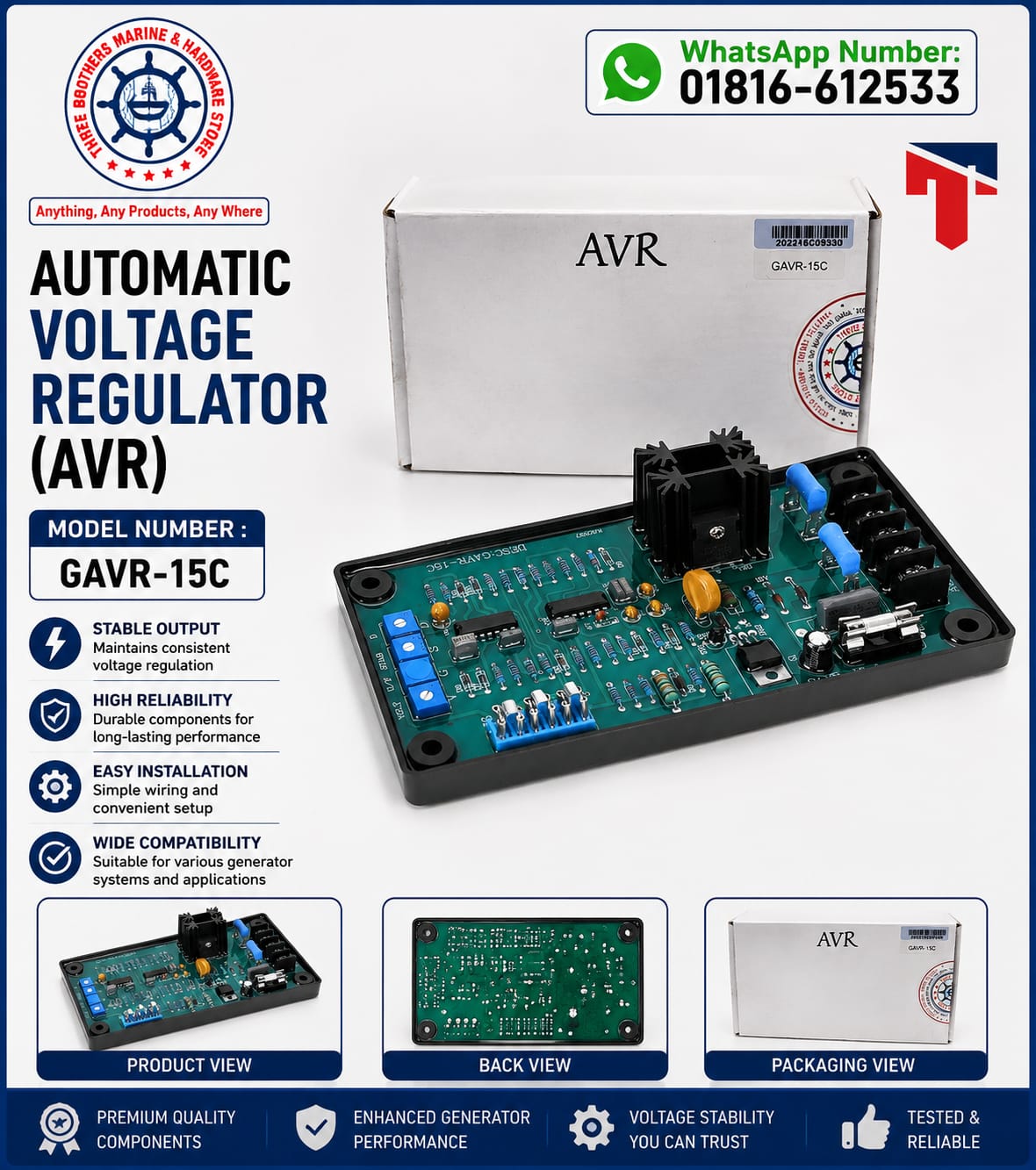 GAVR-15C : AUTOMATIC VOLTAGE REGULATOR (AVR)