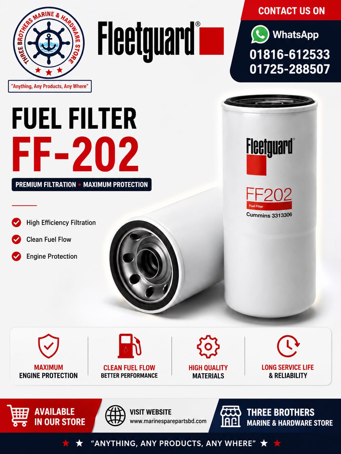 Fleetguard Fuel Filter FF-202