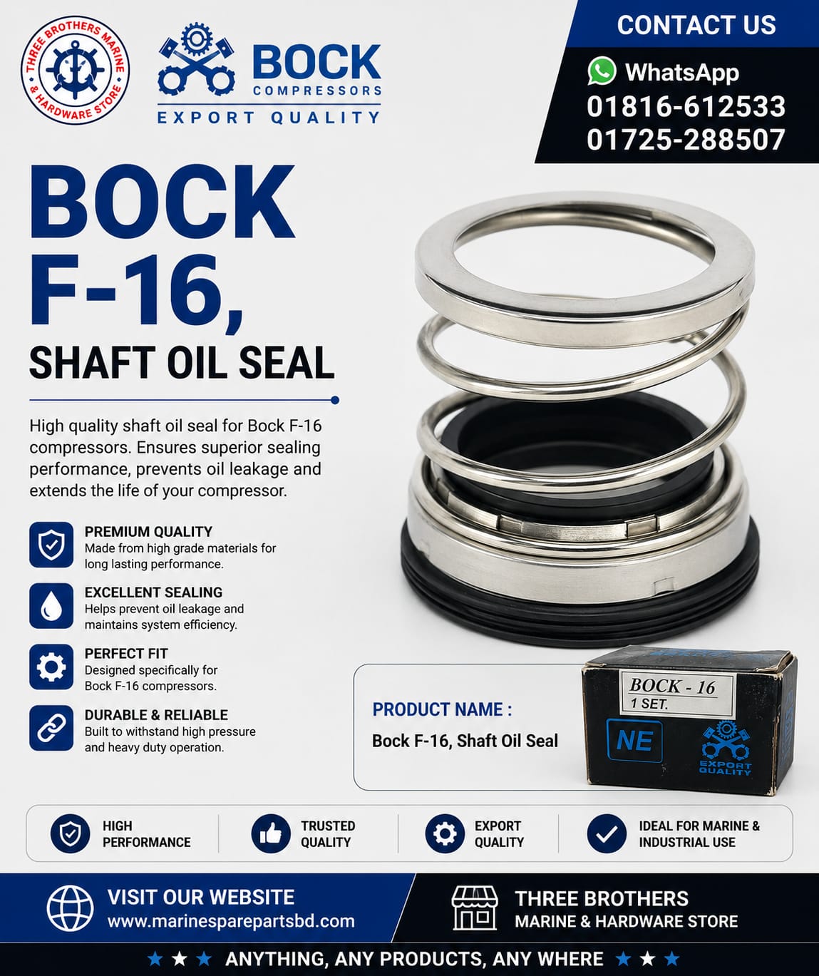 Bock F-16, Shaft Oil Seal